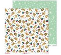 Anita y su mundo 37018862 Lot de 5 Papales Scrapbooking Imprimés Double Face Biscuits 30,5 x 30,5 cm Collection Noël magique