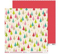 Anita y Su Mundo Collection de Noël Papiers de scrapbooking, papier, sapins, 30,5 x 30,5 cm