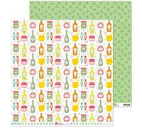 Anita y Su Mundo Collection Mis Recettes de papier pour scrapbooking, papier, bouteilles, 30,5 x 30,5 cm