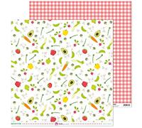 Anita y Su Mundo Collection Mis Recettes de papier pour scrapbooking, papier, légumes, 30,5 x 30,5 cm