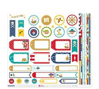 Anita y su mundo Isla del Tesoro Papeles Scrapbooking, multicolore, 30,5 x 30,5 cm, 13