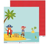 Anita y Su Mundo Isla Del Tesoro Papier Layout, Multicolore, 30,5x30,5cm, Set de 5 Pièces