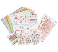 Anita y Su Mundo Kit de scrapbooking (Papiers, autocollants, badges, attaches parisiennes, époxy, timbres, adhésif alphabet), multicolore, 30,5 x 30,5 cm