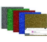 Anita y Su Mundo Lot de 10 feuilles de papier à paillettes assorties 30,5 x 30,5 cm