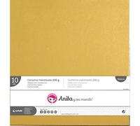 Anita y Su Mundo Lot de 10 Feuilles d'or métallisé 30,5 x 30,5 cm