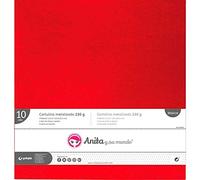 Anita y Su Mundo Lot de 10 Feuilles métalliques Rouge 30,5 x 30,5 cm