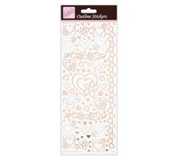 Anita's ANT 810287 Sticker Scrapbooking Or Rose Blanc Taille Unique