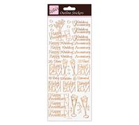 Anita's ANT 810293 Sticker Scrapbooking Or Rose Blanc Taille Unique