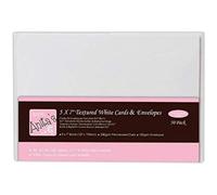 Anita's Lot de 50 cartes et enveloppes vierges unies 12,7 x 17,8 cm Blanc 240 g/m² pour la maison, mariage, anniversaire, Noël, remerciement, art et artisanat, fournitures de scrapbooking, fête