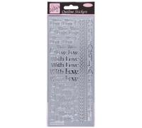 Anita's Scrapbooking Stickers, Silver, petit