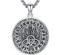 Aniu Collier Griffe Ours Collier Viking Homme Argent Sterling 925 Pendentif Viking Celtique Amulette Nordique Bijoux pour Homme