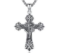 Aniu Collier Saint Michael Argent 925 Médaille Saint Michael Archange Pendentif Archange Michael St Michael Amulette Protection Bijoux Religieuse pour Homme Femme