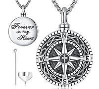 Aniu Collier Urne pour Cendres Argent Sterling 925, Pendentif Urne Funéraire pour Cendres Chien Chat, Collier Urne Funéraire Cendres, Bijoux Funéraire pour Femme Homme