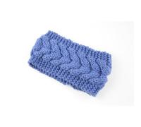 Aniyan Bandeau tricoté pour femme, en tricot chaud, avec nœud torsadé, bandeau élastique, cache-oreilles pour l'automne et l'hiver, doux, bleu jean