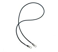 Aniyan Bandoulière de rechange fine en cuir synthétique - Chaîne de sac à main - Cordon de cou - Sangle de téléphone portable - 115 cm (boucle noire argentée)