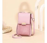 Aniyan Handytasche zum Umhängen Damen 18 x 11 cm, Umhängetasche mit Geldbörse aus PU Leder, kleine Crossbody Tasche als Handyhalter & Kartenetui für Alltag, Freizeit, Reise (Pink)