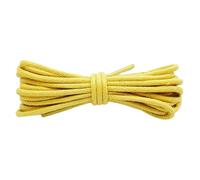 Aniyan Lot de 2 paires de lacets d'affaires ronds cirés, 2,5 mm - En coton imperméable - Lacets de rechange jaunes pour chaussures en cuir, chaussures de costume, chaussures basses et bottes, 120 cm