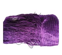 Aniyan Lot de 2 rideaux à fils, 1 x 2 m, en polyester, 240 fils/m, scintillant et décoratif, rideau de porte, séparateur de pièce, décoration de fenêtre, rideau pour salon et couloir (violet A)