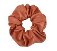 Aniyan Lot de 4 chouchous pour femme - En cuir synthétique - Élastiques épais - Grand chignon - Accessoires de cheveux élégants - Rouge café