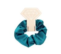 Aniyan Scrunchies Lot de chouchous en satin de qualité supérieure pour queue de cheval - En satin de qualité supérieure - Bleu paon