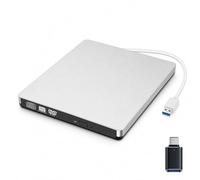 ANJAMI Lecteur CD DVD externe USB 3.0 Type-C Portable Graveur pour | Lecteur DVD fin CD/DVD +/-RW Lecteur Graveur CD Graveur Graveur Enregistreur pour PC de bureau MacBook Windows 11/10/8/7