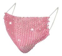 Anjetan Holiday Anniversaire Réutilisable Unisexe Strass Masque Spartincly Mode Décoratif Débustable Golding Golding Boudit Bouche Pour Hommes Et Femmes