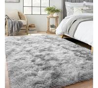 ANJIAJIE Tapis Salon Moderne à Poils 175 x 175 cm Antidérapant, Doux Au Toucher, Doux, Antidérapant, Moderne Tapis de Salon Moelleux pour Chambre à Coucher, d'enfant, Gris Clair