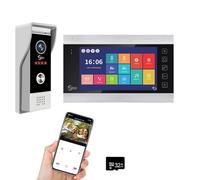 ANJIELO SMART Tuya Système d'interphone visuel à 4 fils avec caméra HD 1080p Sonnette filaire Moniteur d'écran WiFi avec vision nocturne grand angle avec détection de mouvement