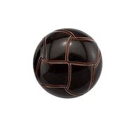 Anjing 10 pcs Plastique Boutons Ronds Motif Simili Cuir pour s'adapter Robe Manteau Embellir Blck 15 mm, Noir, 18 mm