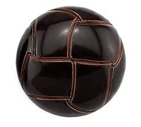 Anjing 10 pcs Plastique Boutons Ronds Motif Simili Cuir pour s'adapter Robe Manteau Embellir Blck 15 mm, Noir, 18 mm