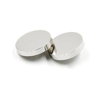 Anjing Lot de 10 boutons de chemise/manteau métalliques plats à queue, Silver, 25mm