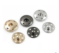 Anjing Lot de 20 boutons pression doubles en métal, doré, 30mm