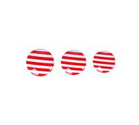 Anjing Lot de 20 boutons ronds en résine à rayures pour vêtements d'enfants Rouge 20 mm