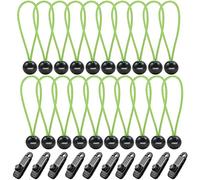 Anjing Lot de 20 tendeurs élastiques avec 20 clips pour bâche, chapiteaux, tentes, bannières