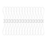 Anjing Lot de 30 tendeurs élastiques avec boules de 15,2 cm pour chapiteaux, bannières, poteaux de tente, mâts de drapeau, bâche de camping, support de bâche, blanc