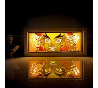 Anjinguang Boîte lumineuse LED Tanjiro Nezuko 3D découpée en papier avec cadre photo RVB 16 couleurs changeantes - Cadeau idéal pour les fans
