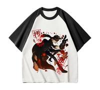 Anjinguang Bungo Stray Dogs T-shirts à manches courtes, anime manga Dazai Osamu Edogawa Ranpo T-shirt d'été décontracté pour adulte et adolescent, Type 1, L