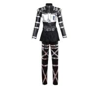 Anjinguang Eren Jaeger Costume de cosplay Levi Tenue de cosplay Uniforme du corps d'enquête Noir Costume de bataille d'Halloween Fête complète