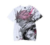 Anjinguang FAIRY TAIL T-Shirt Erza Scarlet Natsu Dragneel Lucy Heartfilia Anime d'Été Cosplay Manches Courtes Col Rond Dessin Animé Mode Casual Sport Top Hommes Femmes, Type 7., XL