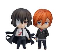 Anjinguang Figurine Bungo Stray Dogs - Anime BSD Dazai Osamu Nakahara Chuuya - Version Q - Figurine en PVC - Figurine de collection - Cadeau de 10 cm