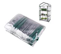 Anjinguang Housse de rechange en PVC transparent pour petite serre à 3 étages avec porte zippée enroulable 68,6 x 48,3 x 127 cm (housse uniquement)