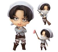 Anjinguang Levi Figure Q Version PVC Anime Model Statue Visage Interchangeable et Accessoires Figurine d'action Ornements de Bureau Fait à la Main Collection 10 cm