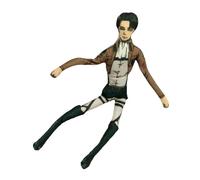 Anjinguang Levi - Figurines en peluche Hange Zoe/Zeke Jaeger/Eren Jaeger - Figurine articulée - Décoration d'intérieur et de canapé