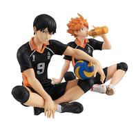 Anjinguang Lot de 2 figurines Haikyuu Hinata Syouyou/Kageyama - Figurine de 10 cm Haikyuu !!! Figurine de collection en PVC assis - Sculpture de bureau