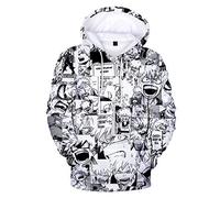 Anjinguang Sweat-shirt à capuche fantaisie pour garçons et filles Sweat à capuche enfants Anime My Hero Academia Hoodie Boku No Hero Academia MHA Friends Sweat-shirt pour enfants 100-150 cm, type 6