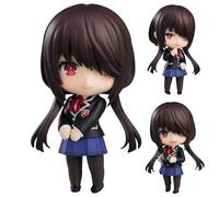 Anjinguang Tokisaki Kurumi Figure Statue de 10 cm Édition uniforme scolaire Anime Figurine mobile à changement de visage Modèle en PVC pour décoration de collection