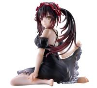 Anjinguang Tokisaki Kurumi Figurine d'anime Modèle d'action Pyjama noir Position assise Statue faite à la main Décoration de bureau 13 cm