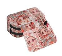 Anjinguang Yugi Amane Trousse à crayons pour garçons et filles, grande capacité, avec fermeture éclair, 2 couches, légère, étanche, motif dessin animé, Type 2, 21x10x7.5cm, Trousse à crayons