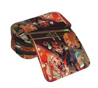 Anjinguang Yugi Amane Trousse à crayons pour garçons et filles, grande capacité, avec fermeture éclair, 2 couches, légère, étanche, motif dessin animé, Type 5, 21x10x7.5cm, Trousse à crayons
