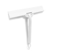 Anjinwiper Raclette de Douche en Silicone avec Support pour Verre, Miroir, carrelage - 22 cm - Blanc